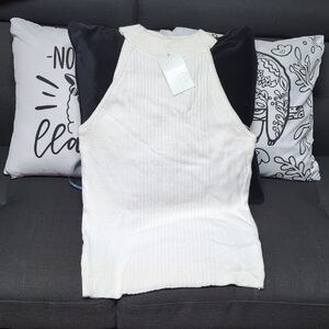 Elegant Cream Sleeveless Top